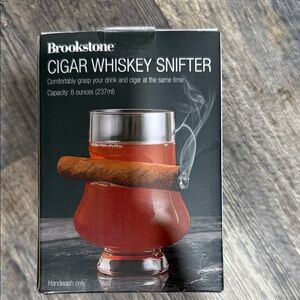 Brookstone Whiskey Snifter with Cigar Holder